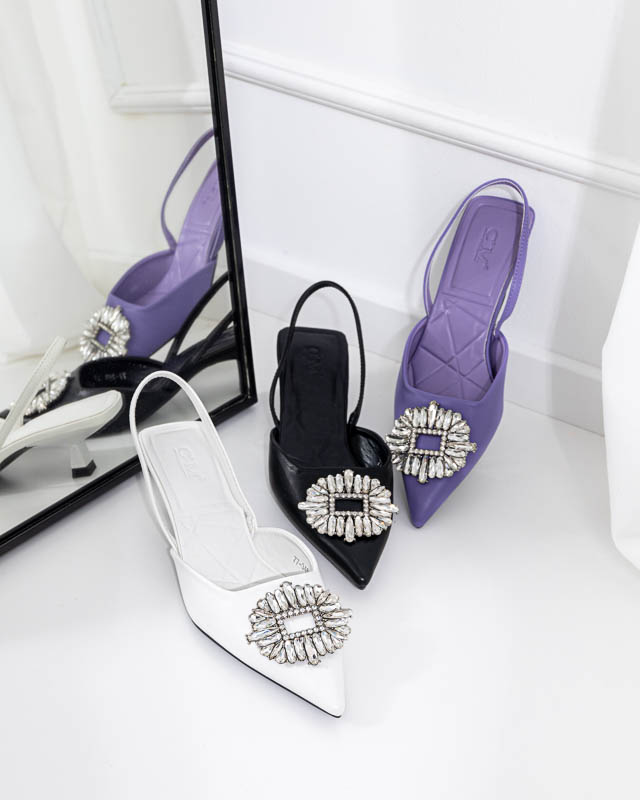 OUTLET Pantofi violet dama cu toc Arga - Incaltaminte