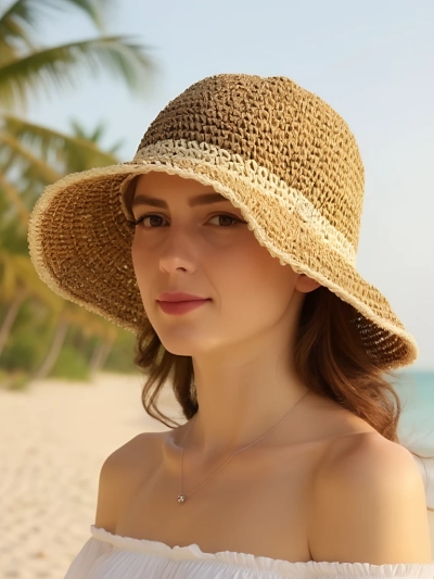 Royalfashion Pălărie de paie pentru femei Sun Bloom
