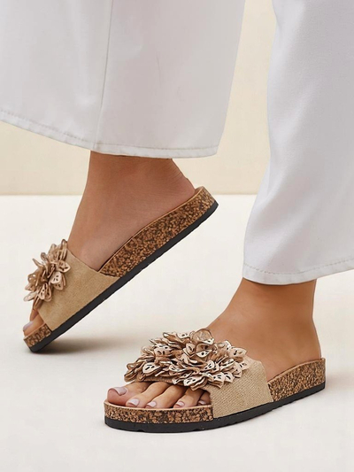 Royalfashion sandale pentru femei cu flori Occes