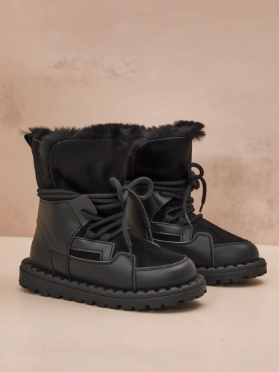 Botine de zăpadă cu șireturi pentru femei Royalfashion Viovi