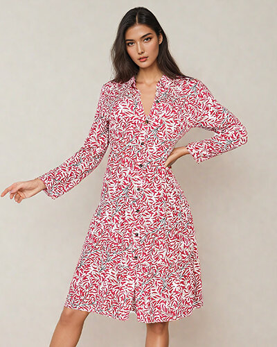 Royalfashion Rochie midi cu imprimeu pentru femei