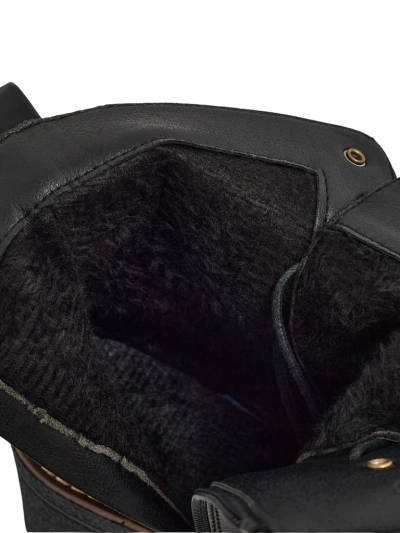 Botine de damă eco piele cu toc gros Zeltra