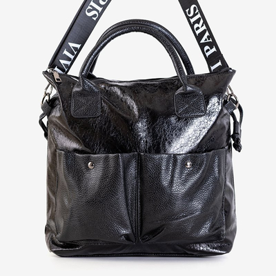 Geantă mică de umăr neagră pentru femei - Genți de mână