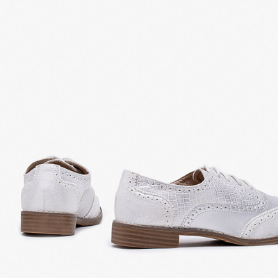 Pantofi albi și argintii cu sclipici Littles - Pantofi