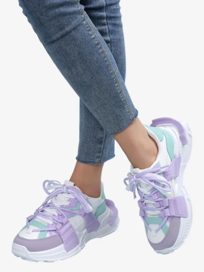 Royalfashion Sneakers sport pentru femei cu inserții din cauciuc Bubble