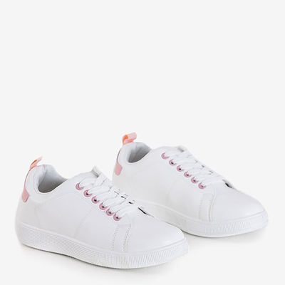 Adidași de damă Oxana albi și roz - pantofi