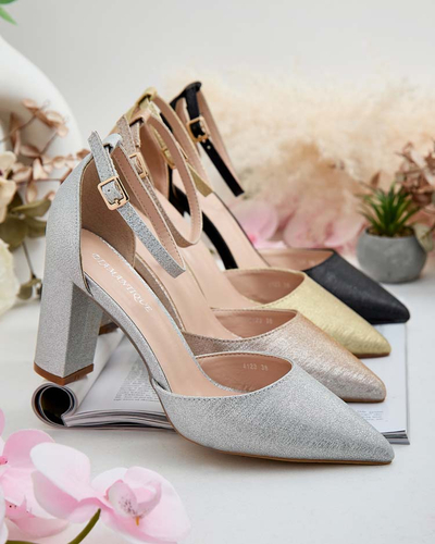 Royalfashion Stilettos decorați cu sclipici Flir