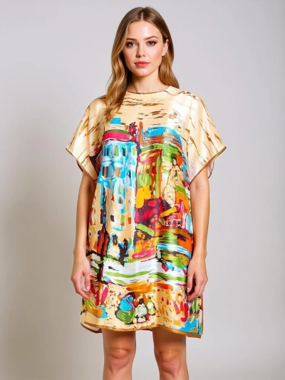 Pareo Melodia Venezia by Royalfashion – kolorowe pareo do kolan z poliestru