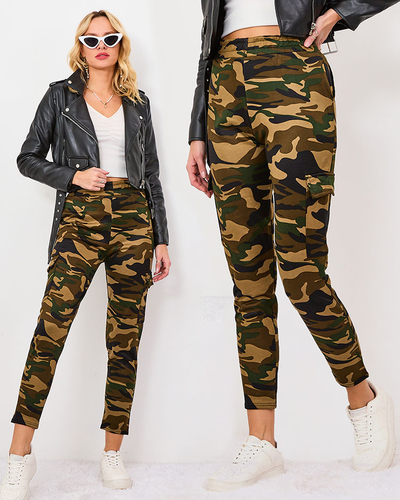 Royalfashion Pantaloni de luptă moro izolat pentru femei Green