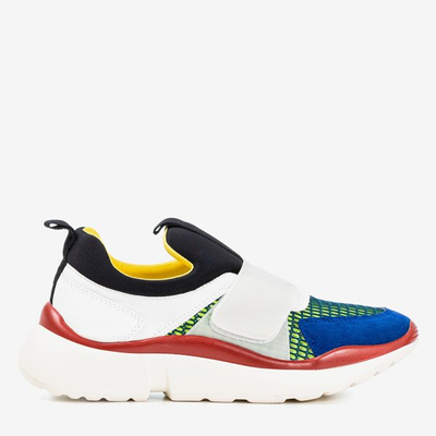 Încălțăminte sport gri cu inserții Mendora colorate - Încălțăminte