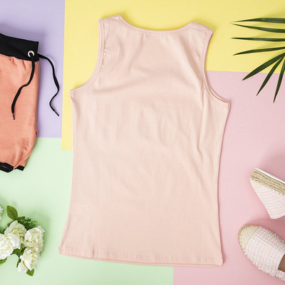 Top pentru femei roz deschis cu zirconiu cubic - Îmbrăcăminte