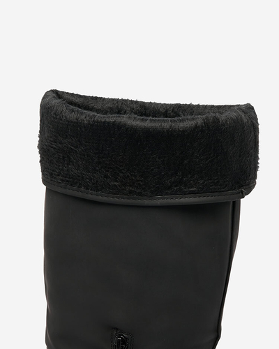 Royalfashion Negru mat cizme până la genunchi pentru femei Ikemis