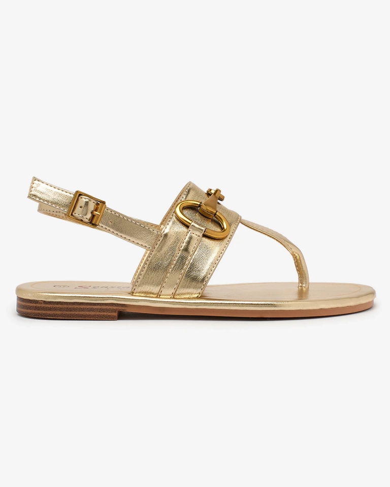 Royalfashion Sandale flip flop pentru femei, aurii Imonel