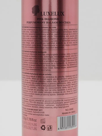 Luxelux Balsam de Corp Parfumat Diamond Roz 220 g