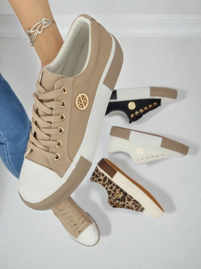 Bej Adidași Canvas pentru Femei Aurelio