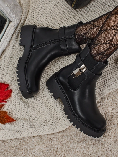 Botine de damă din piele ecologică Talve