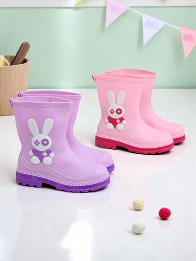 Royalfashion Kalosze dziecięce z króliczkiem Bunny Splash