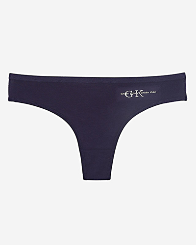 Chiloți tanga de damă din bumbac bleumarin cu inscripția - Lenjerie intimă