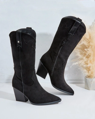 Royalfashion Cizme cowboy cu toc pentru femei Kowib