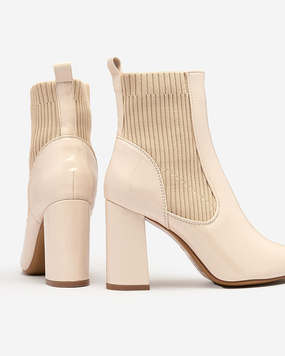 Royalfashion Cizme stiletto Lady Jeny albe pentru femei