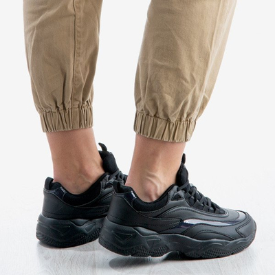 Czarne sportowe buty Leyccea - Obuwie