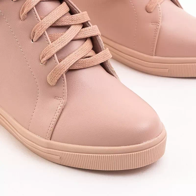 OUTLET Tenisi sport de dama roz cu pana cu pompon Estii - Incaltaminte