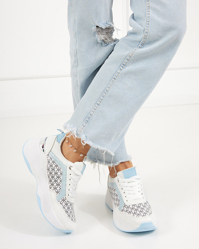Pantofi sport dama albastru si alb Pantofi sport Weniso - Incaltaminte