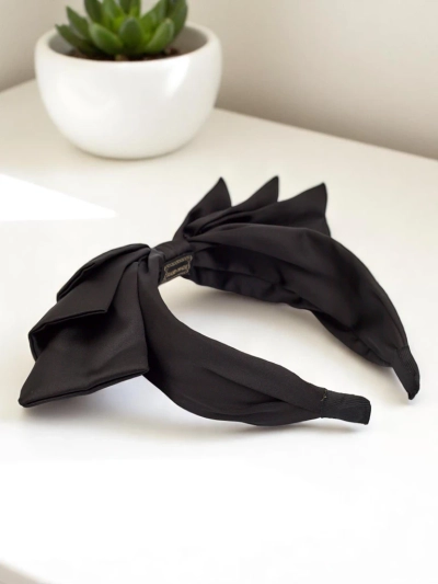 Royalfashion Bentita din satin cu fundă Celine