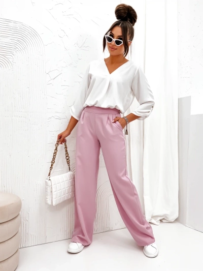 Pantaloni largi pentru femei din material Royalfashion