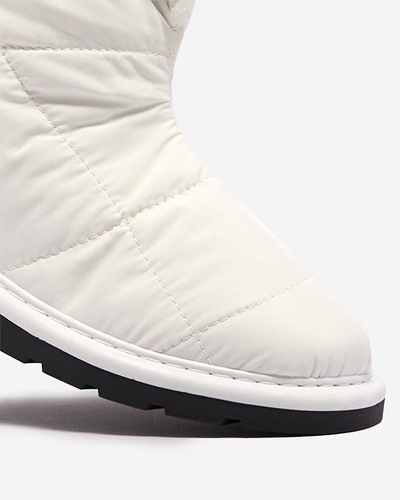 Pantofi de damă albi a'la cizme de zăpadă Amirfu- Footwear