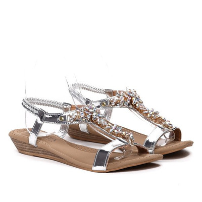 Srebrne sandały z kamyczkami Cederricsa - Obuwie