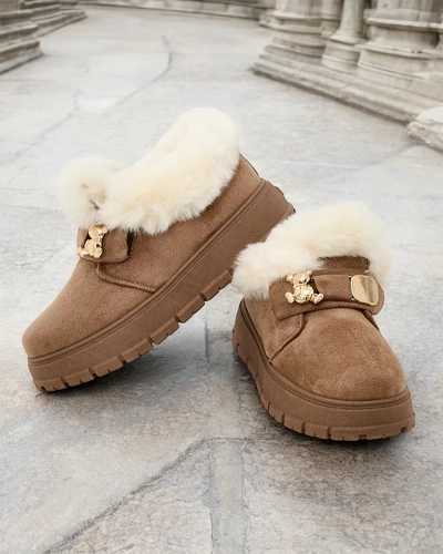 Royalfashion Cizme scurte pentru femei a'la cizme de zăpadă Dobis