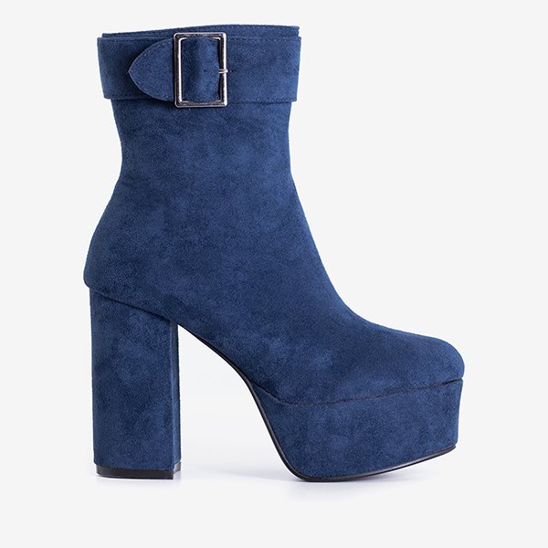 Cizme femei bleumarin pe un post mai înalt Niria - Încălțăminte