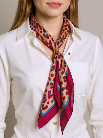 Apollonia Bordowy Szalik Damski z Modnym Wzorem – 100% Poliester Eleganza