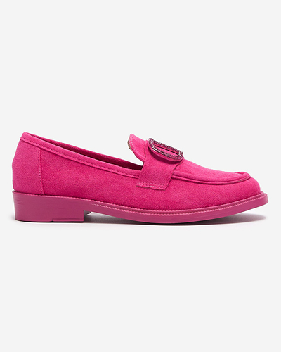 Mocasini de damă fucsia cu decor Fogras- Footwear