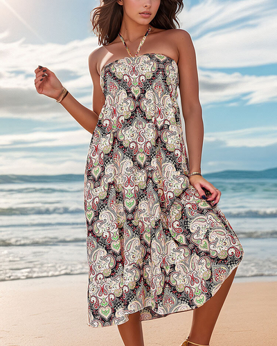 Royalfashion Rochie midi de damă cu imprimeu