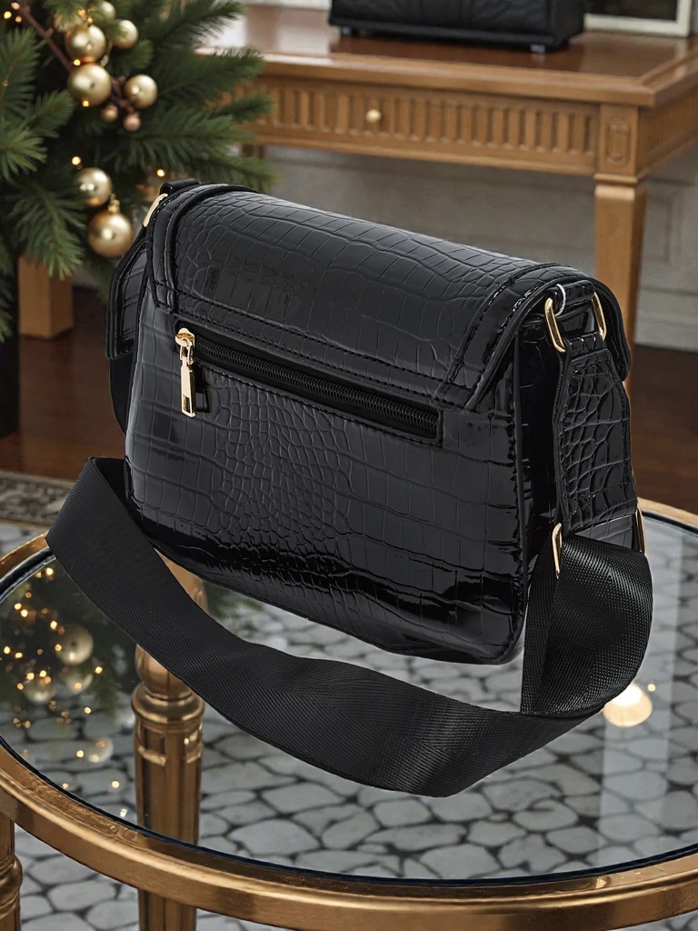 Torebă mică de damă lăcuită din piele ecologică Lurenn