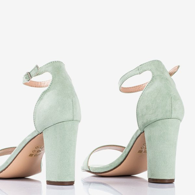 Sandale de dama verzi pe un post Sweet Honey - Încălțăminte