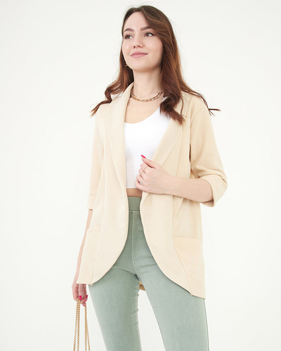 Pelerina de dama crem fara inchidere - Imbracaminte