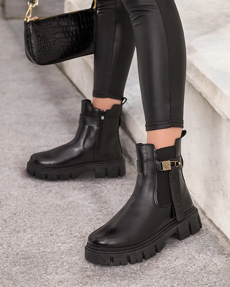 Royalfashion Cizme Dobinas din piele eko pentru femei