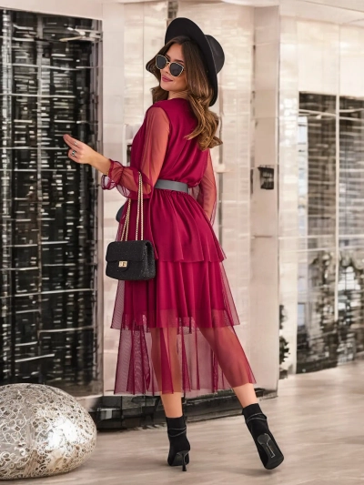Rochie lungă pentru femei Royalfashion cu volane