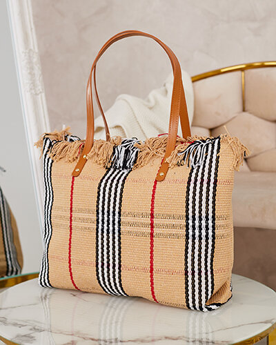 Royalfashion Geantă de umăr din țesătură pentru femei MA-025