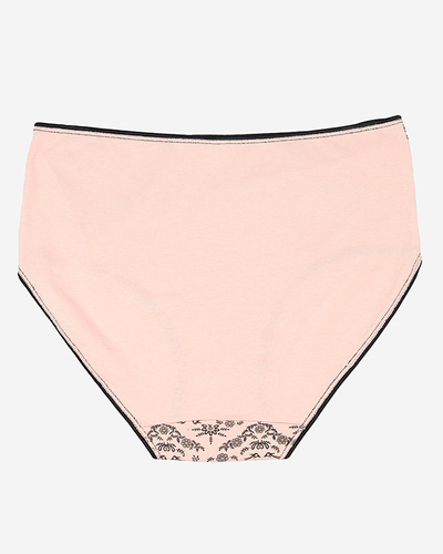 Slip de dama cu imprimeu roz PLUS SIZE- Lenjerie intima
