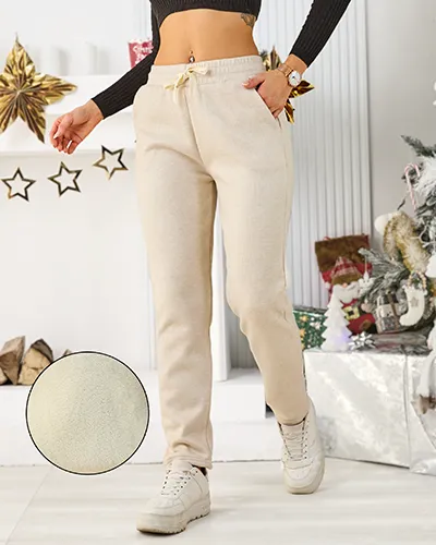Pantaloni de trening din bumbac pentru femei Royalfashion