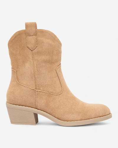 Royalfashion Cizme de cowboy izolate pentru femei maro deschis Bronco