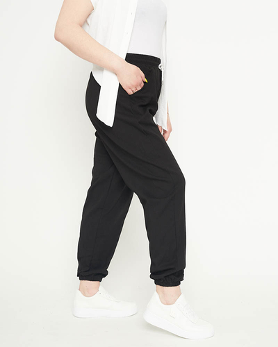 Pantaloni de dama din stofa neagra - Imbracaminte