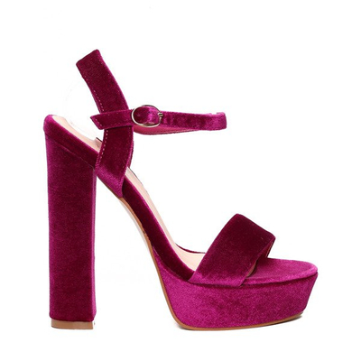 Różowe sandały na słupku Nylah- Obuwie