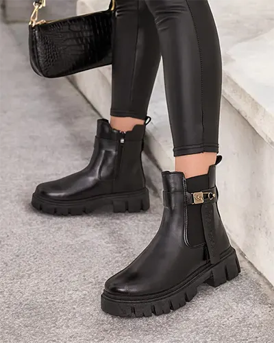 Royalfashion Cizme Dobinas din piele eko pentru femei