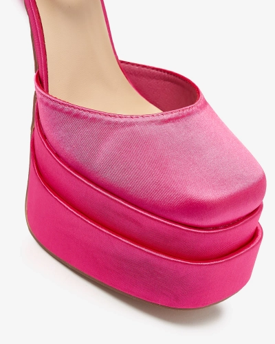 Pantofi cu toc înalt de damă de culoare fucsia Sellca- Footwear