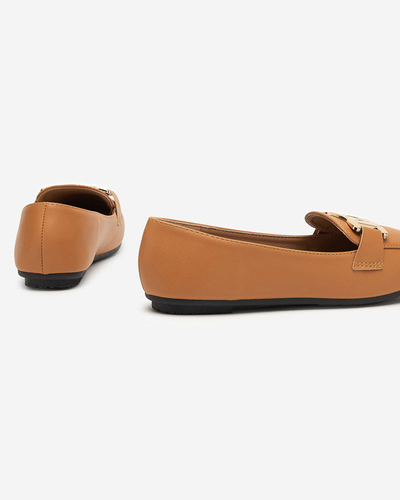 Mocasini de dama camel Melukia - Pantofi